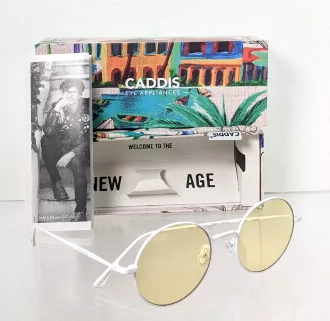 New Authentic CADDIS Sunglasses Mercury 49mm White Frame