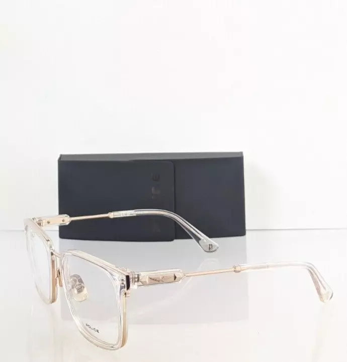 Brand New Authentic Police Eyeglasses Prince 4 VPLF 09 Col. 300Y Clear/Gold