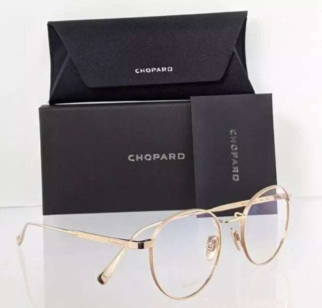 Brand New Authentic Chopard Eyeglasses VCHC 77 0300 51mm Gold Frame VCHC77S