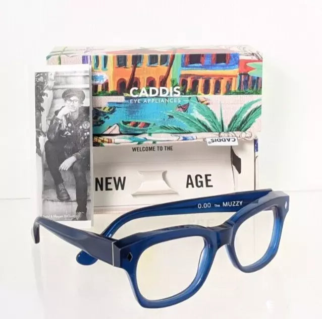 New Authentic CADDIS Eyeglasses MUZZY 52mm Blue Blue light Blocker Frame