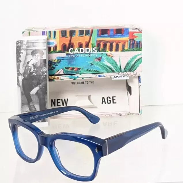 New Authentic CADDIS Eyeglasses MUZZY 52mm Blue Blue light Blocker Frame