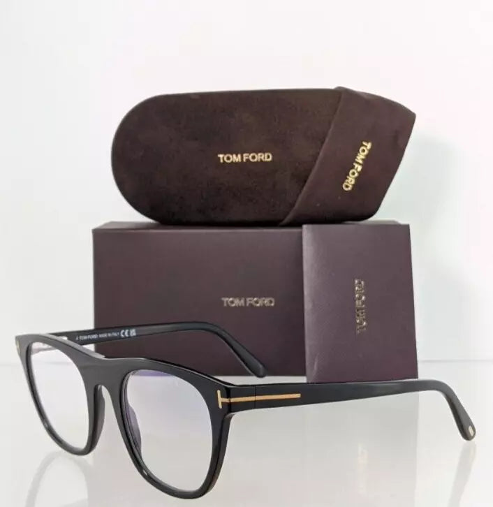 Brand New Authentic Tom Ford TF 5895 Eyeglasses 001 Frame FT 5895-B with Clip on