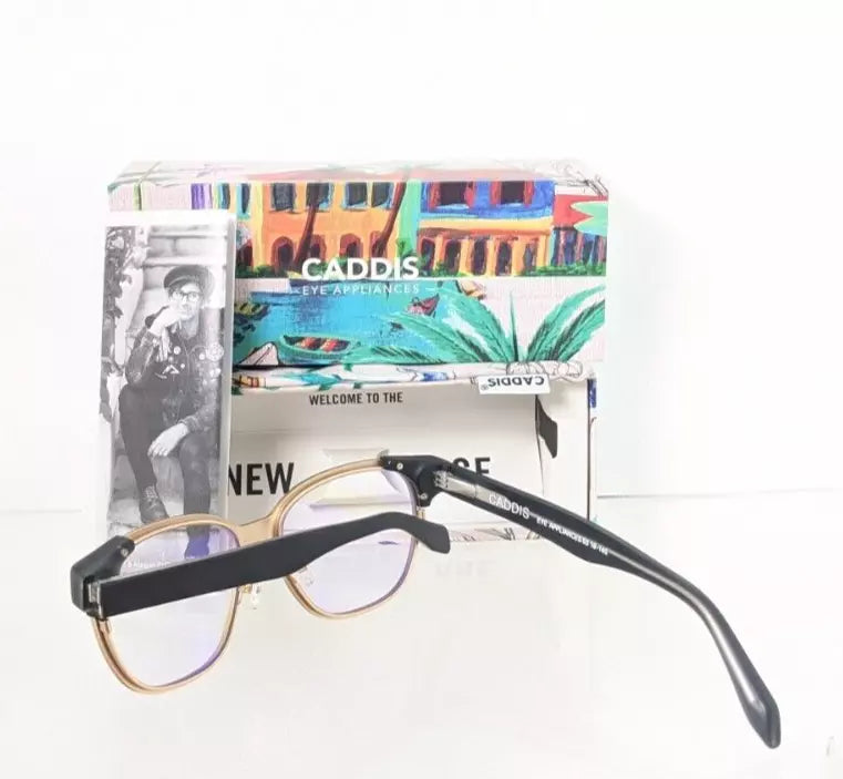 New Authentic CADDIS Eyeglasses Readers The Lexington 53mm Blue Blocker Gold