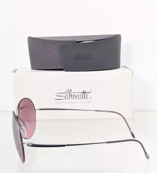 Brand New Authentic Silhouette Sunglasses 8685 60 6244 Silver/Lavender Frame