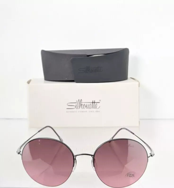 Brand New Authentic Silhouette Sunglasses 8685 60 6244 Silver/Lavender Frame