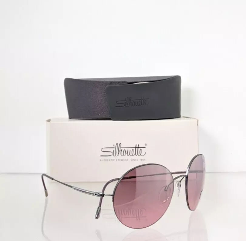 Brand New Authentic Silhouette Sunglasses 8685 60 6244 Silver/Lavender Frame