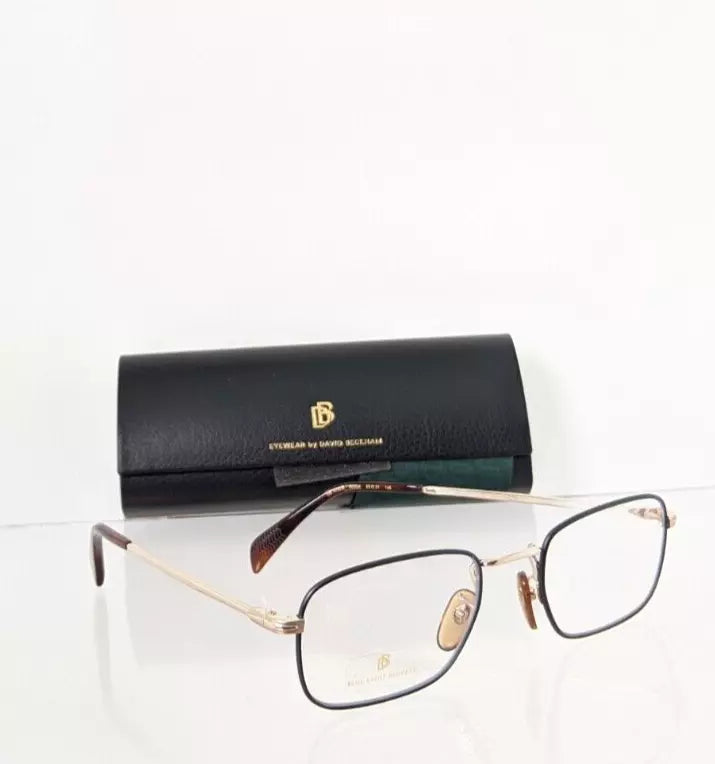 Brand New Authentic David Beckham Eyeglasses DB 1035 003G6 Black/Gold Frame