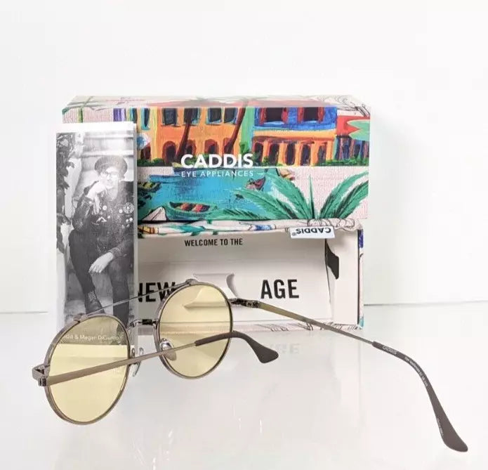 New Authentic CADDIS Eyeglasses Readers Venus 51mm Gold Frame Blocker Silver