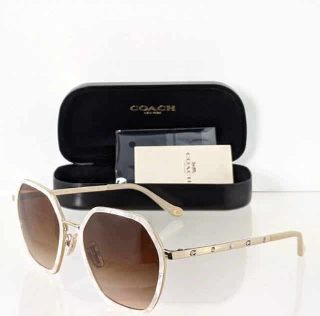 Brand New Authentic Coach Sunglasses HC 7167 944374 Cream Pearl 56mm