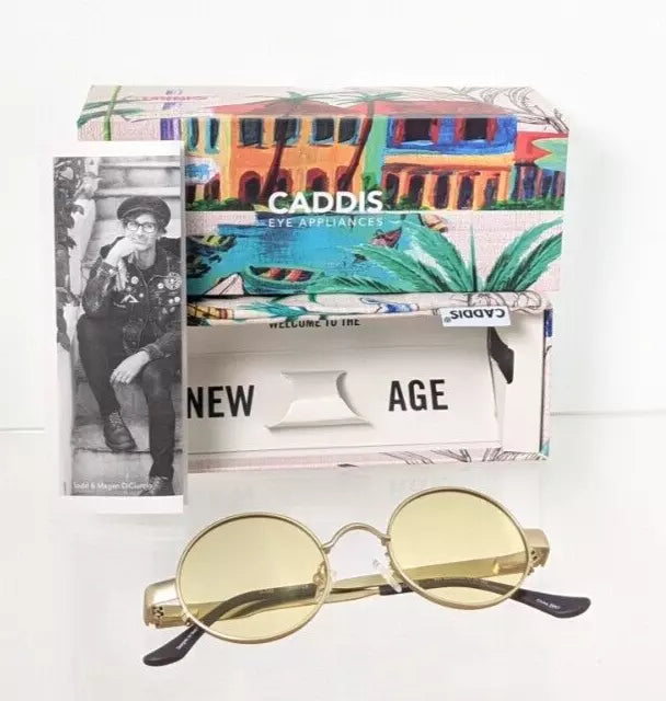 New Authentic CADDIS Sunglasses URIPITER Gold 45mm Frame