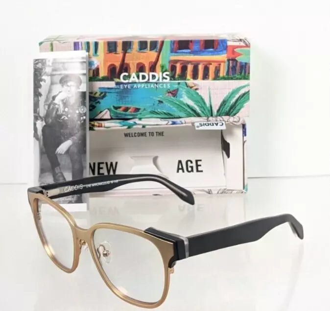 New Authentic CADDIS Eyeglasses Readers The Lexington 53mm Blue Blocker Gold