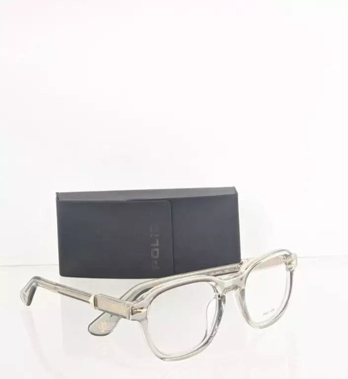 Brand New Authentic Police Eyeglasses Monument 3 VPLG81 Col. 0M78 Clear/Gold