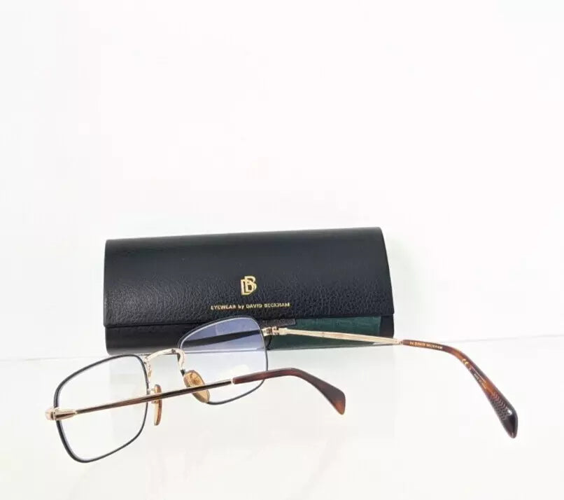 Brand New Authentic David Beckham Eyeglasses DB 1035 003G6 Black/Gold Frame