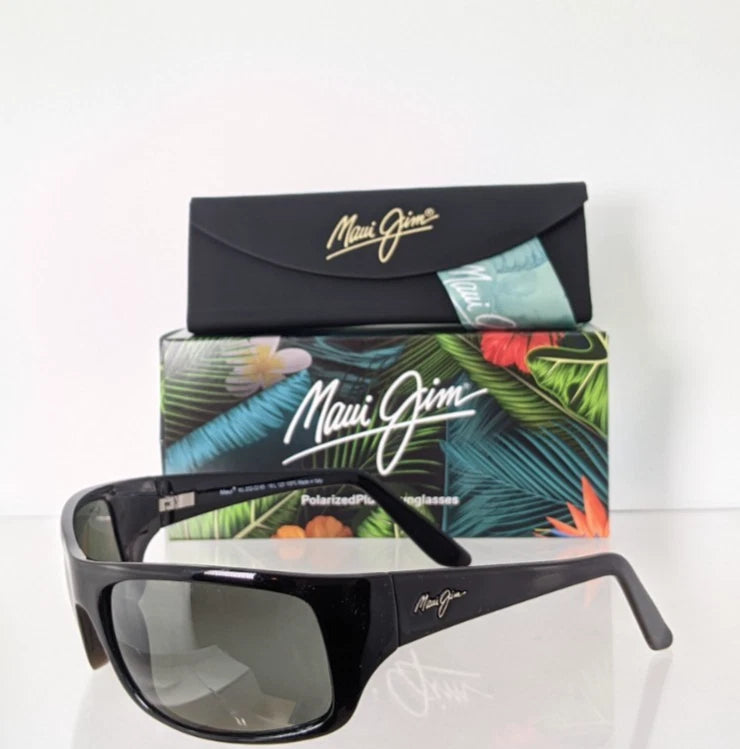 Brand New Authentic Maui Jim Sunglasses PEAHI MJ 202 - 02 STG - BG 65mm
