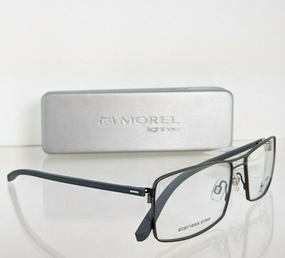 Brand New Authentic Lightec Eyeglasses MOREL 7463L GG 010 56mm Gray Frame