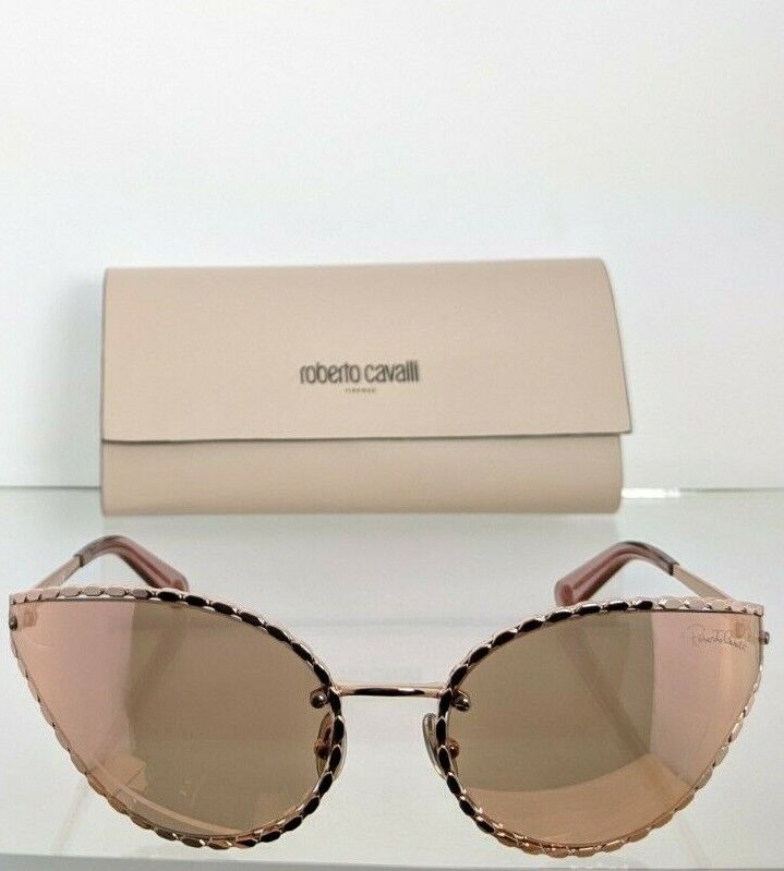 Brand New Authentic Roberto Cavalli Sunglasses RC 1124 33G Rose Gold 71mm Frame