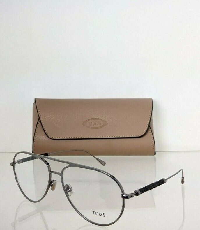 Brand New Authentic Tod's Eyeglasses TO 5214 014 59mm Gunmetal Frame TO 5214