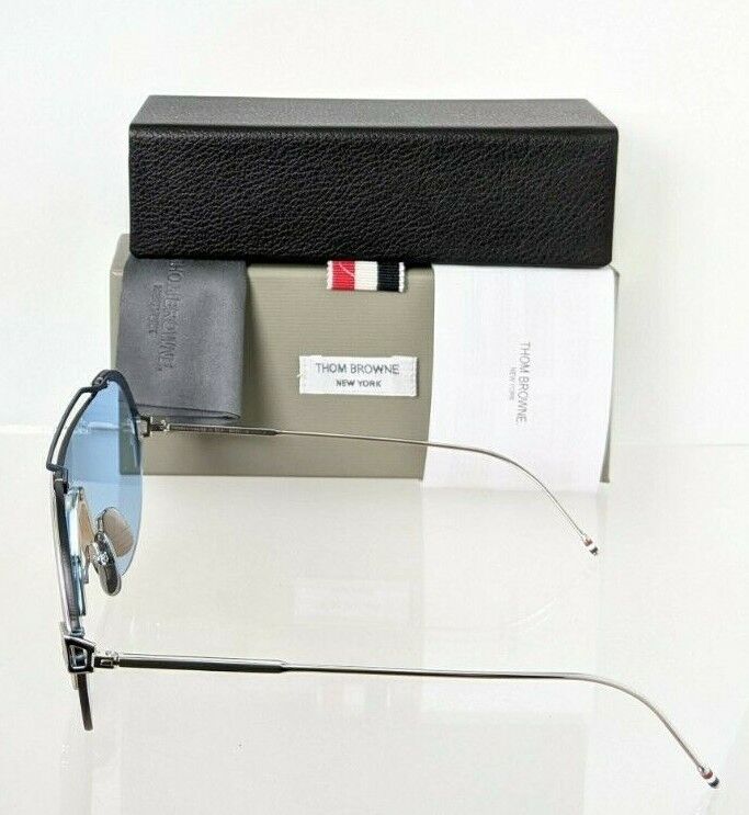 Brand New Authentic Thom Browne Sunglasses TBS 811-144-02 Silver TBS811