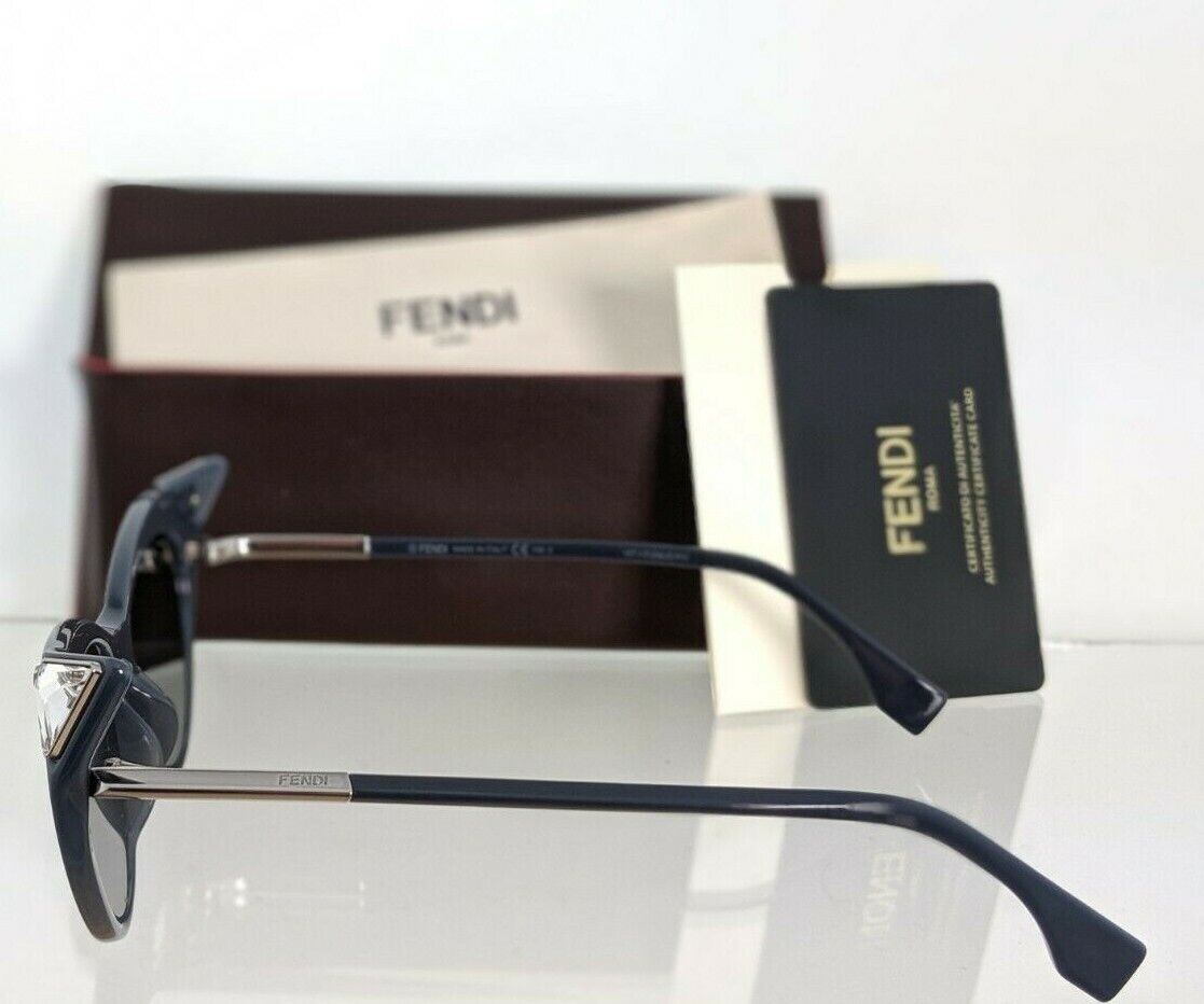 Brand New Authentic Fendi FF 0356/S Sunglasses 807IR Blue Frame 0356 52mm