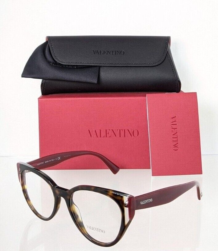 Brand New Authentic Valentino Eyeglasses VA 3030 5002 51mm Tortoise Burgundy