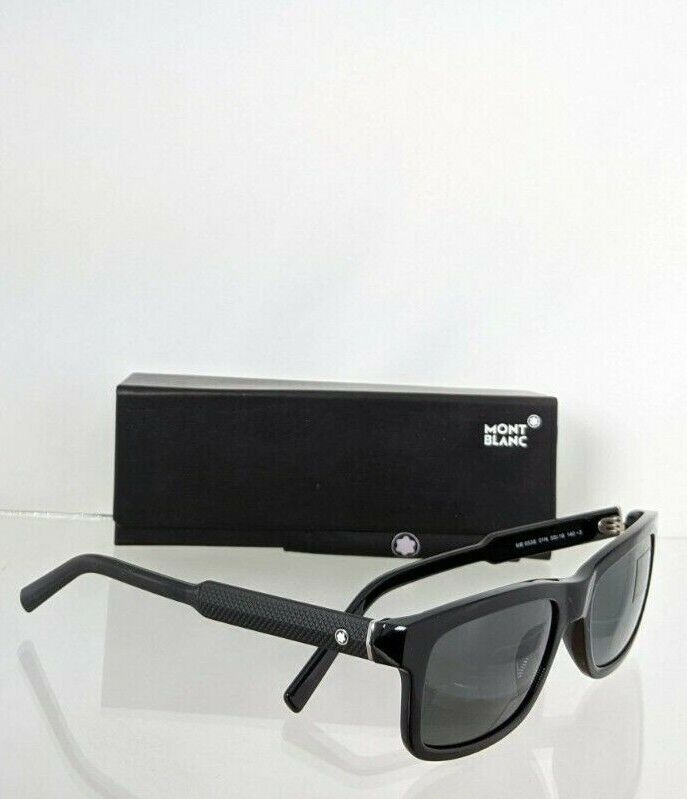 Brand New Authentic Mont Blanc Sunglasses MB653 01N 55mm Black Frame 653