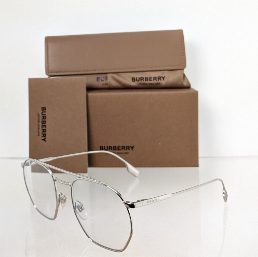 Brand New Authentic Burberry Eyeglasses Be 3126 1003/8B Silver 53Mm Frame 3126