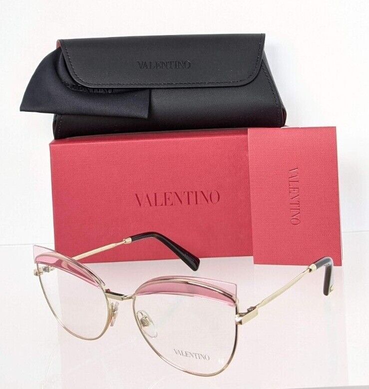 Brand New Authentic Valentino Eyeglasses VA 1014 3003 54mm Pink & Gold Frame