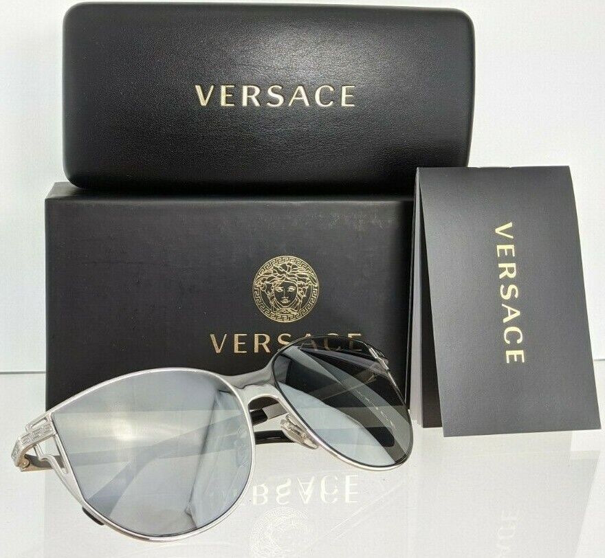 Brand New Authentic Versace Sunglasses Mod. 2211 1000/6G VE2211 56mm Frame