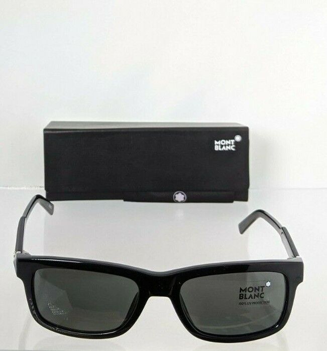 Brand New Authentic Mont Blanc Sunglasses MB653 01N 55mm Black Frame 653