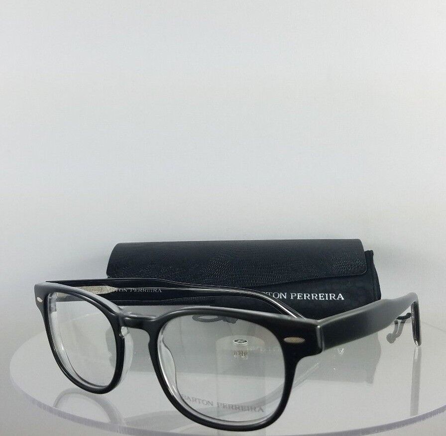 Brand New Authentic Barton Perreira Eyeglasses Dempsey BCR Black Frame 49mm