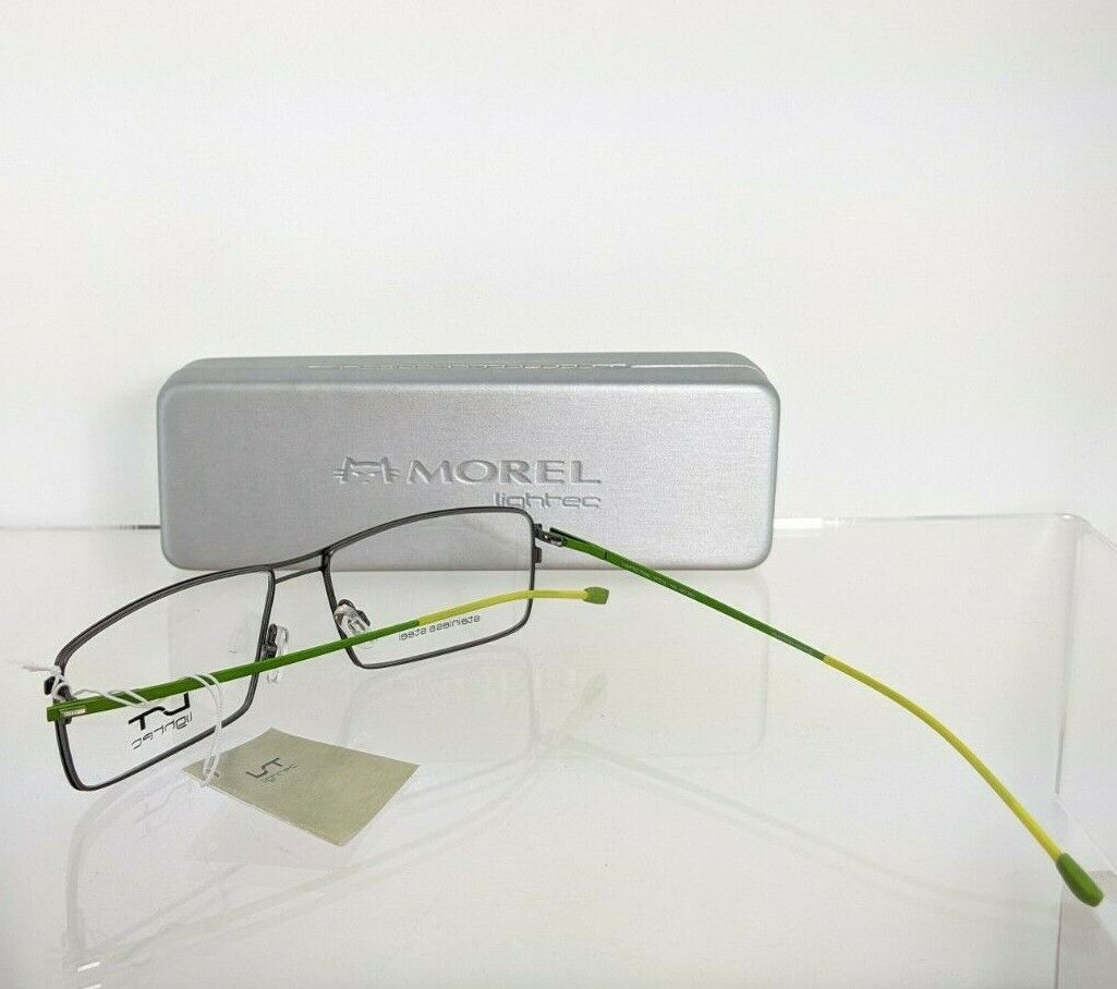 Brand New Authentic Lightec Eyeglasses MOREL 7238L GV 082 57mm Green Frame