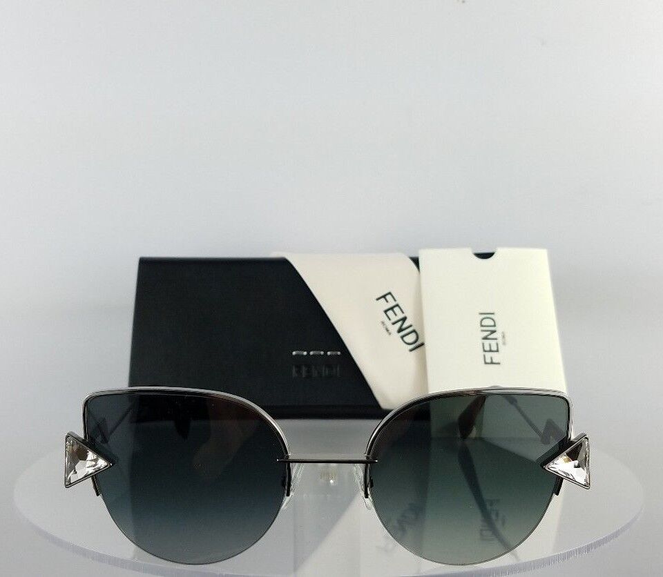 Brand New Authentic Fendi FF 0242/S Sunglasses KJ19O Silver 52mm 0242