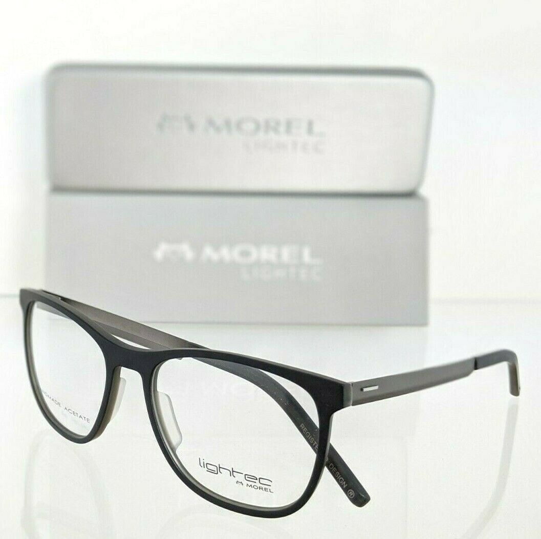 Brand New Authentic Lightec Eyeglasses 8094L GG022 Morel Black Gray 52mm Frame