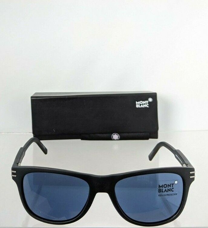 Brand New Authentic Mont Blanc Sunglasses MB641 02V 56mm Black Frame 641