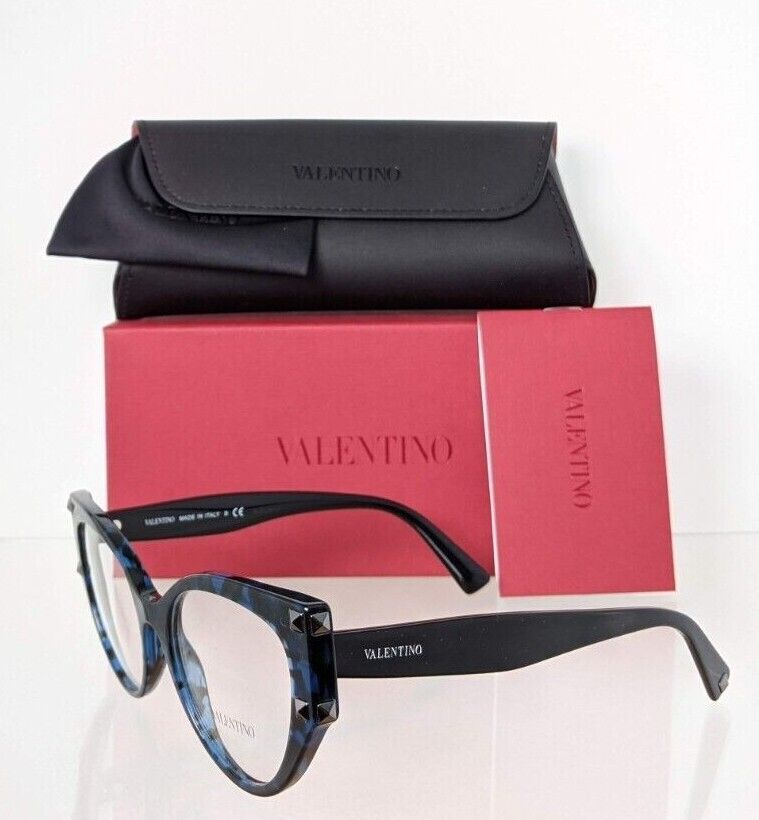 Brand New Authentic Valentino Eyeglasses VA 3044 5031 53mm Blue/Black Frame