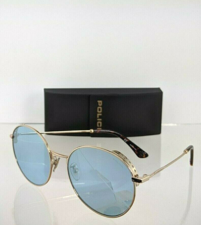 Brand New Authentic Police Sunglasses Highway Two 6 SPL 637 Col. 300X Gold 56mm