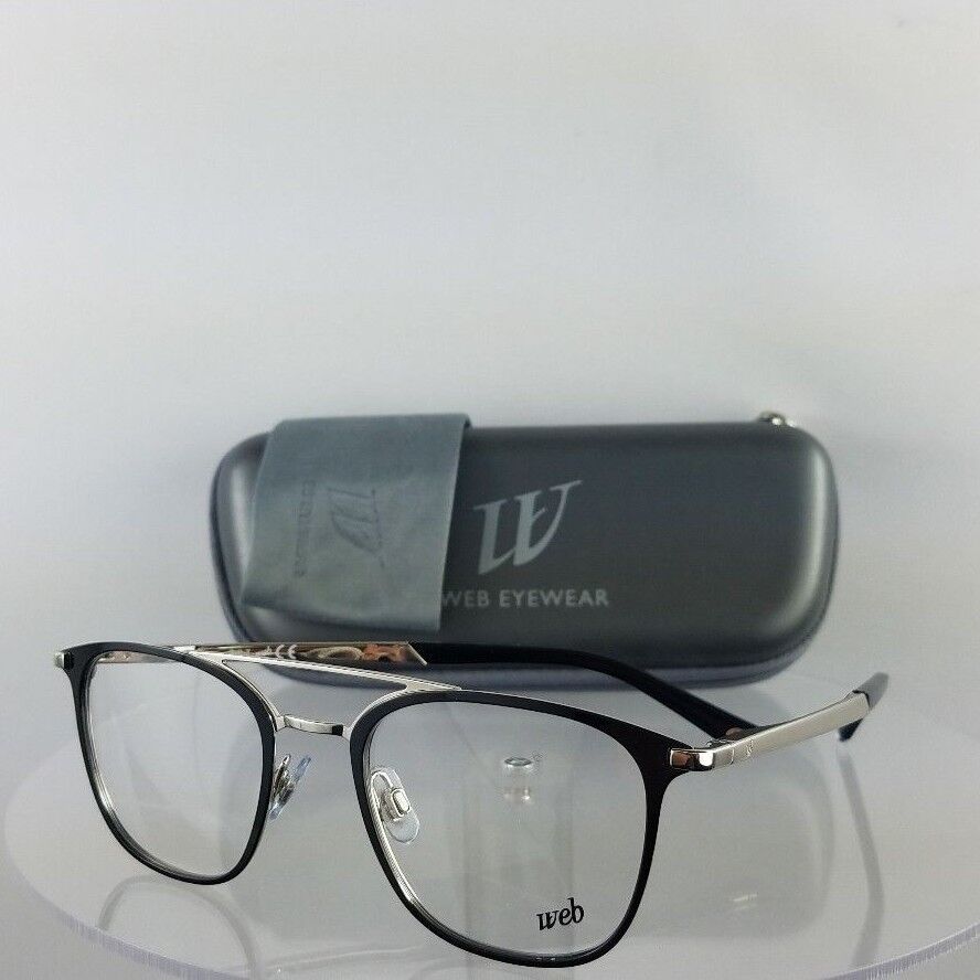 Brand New Authentic Web Eyeglasses WE 5241 Col. 016 Black Silver 49mm