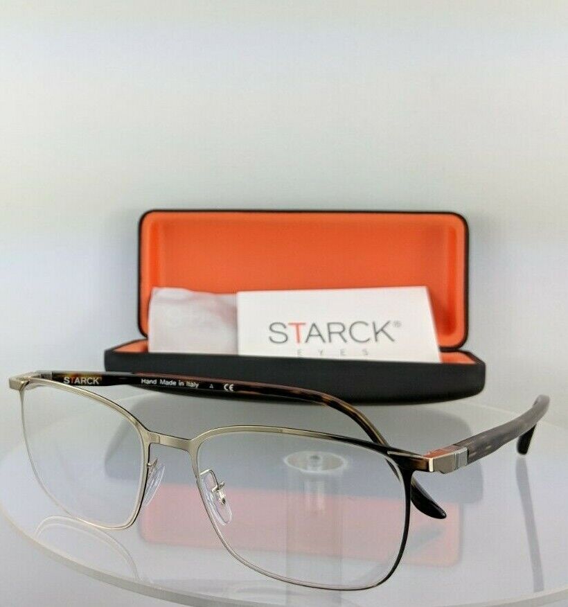 New Authentic Starck Eyes Sh 2028 0003 55Mm Gold And Tortoise Frame Sh2028 Pl