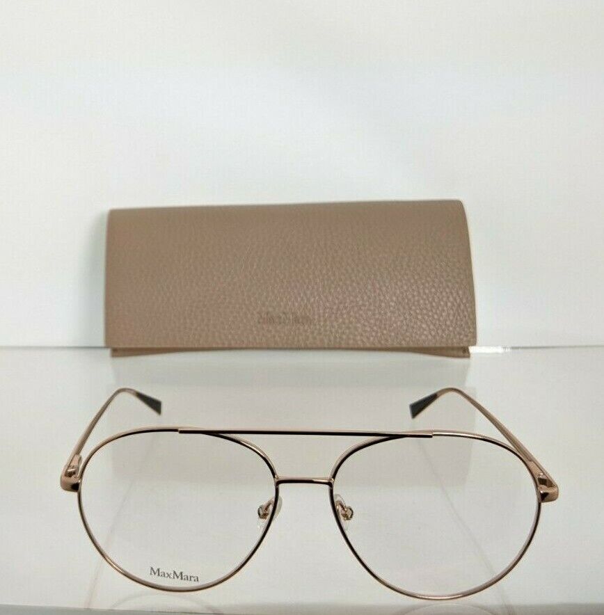 Brand New Authentic Max Mara Eyeglasses MM 1337 DDB Rose Gold Frame