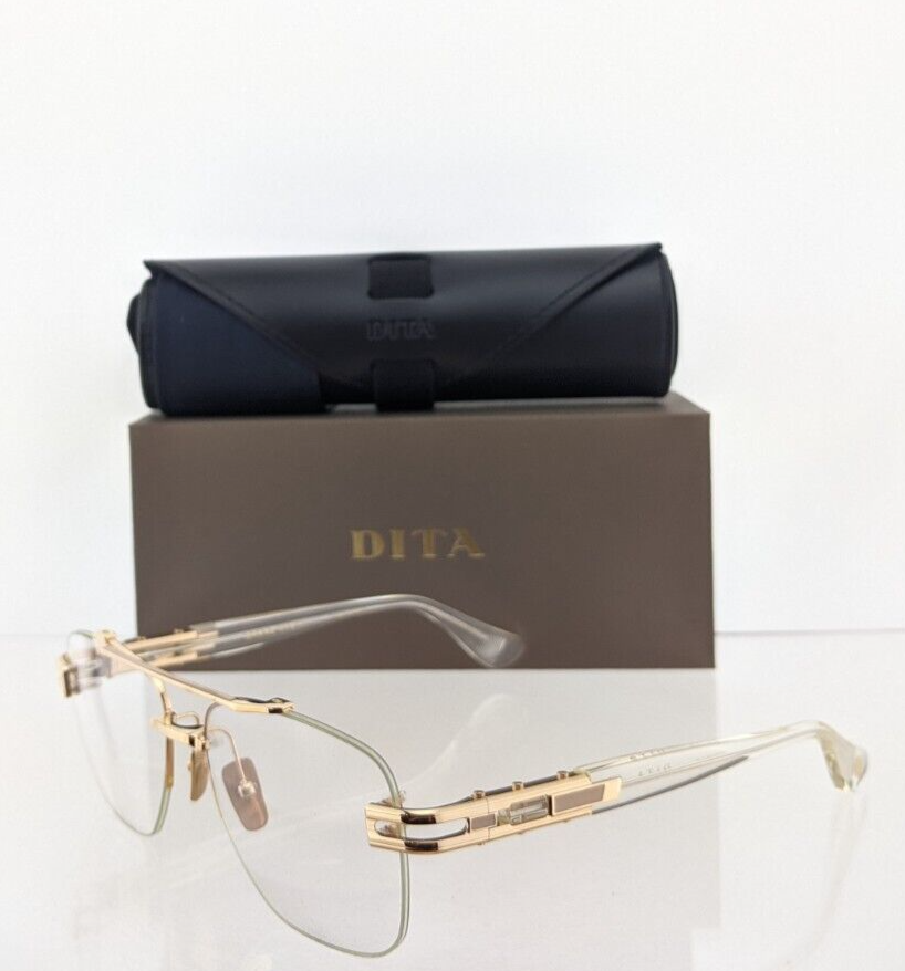 New Authentic Dita Sunglasses Grand Evo Two Dts146 A 02 Gold And Crystal Frame