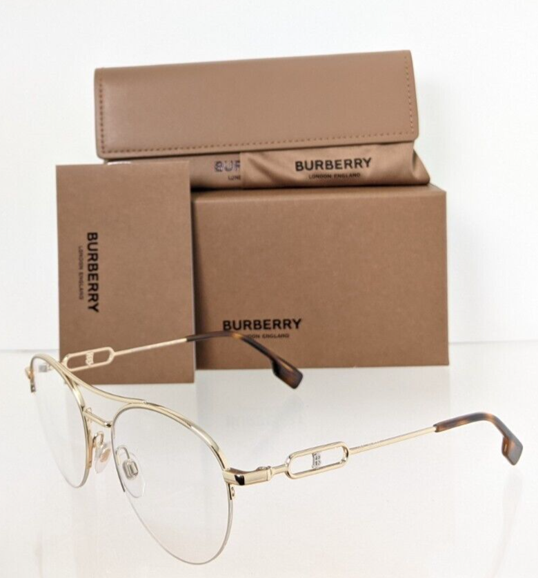 Brand New Authentic Burberry Eyeglasses BE 1354 1320 Gold 53mm Frame 1354