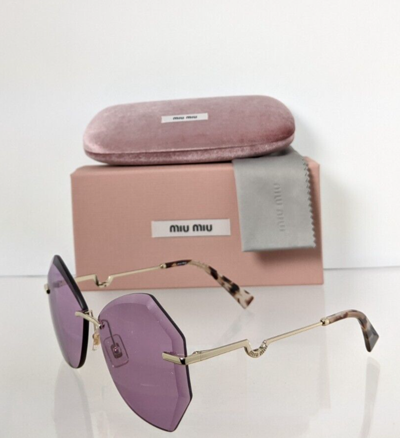 Brand New Authentic MIU MIU SMU 55X ZVN 0B4 Sunglasses Gold SMU 55X Frame