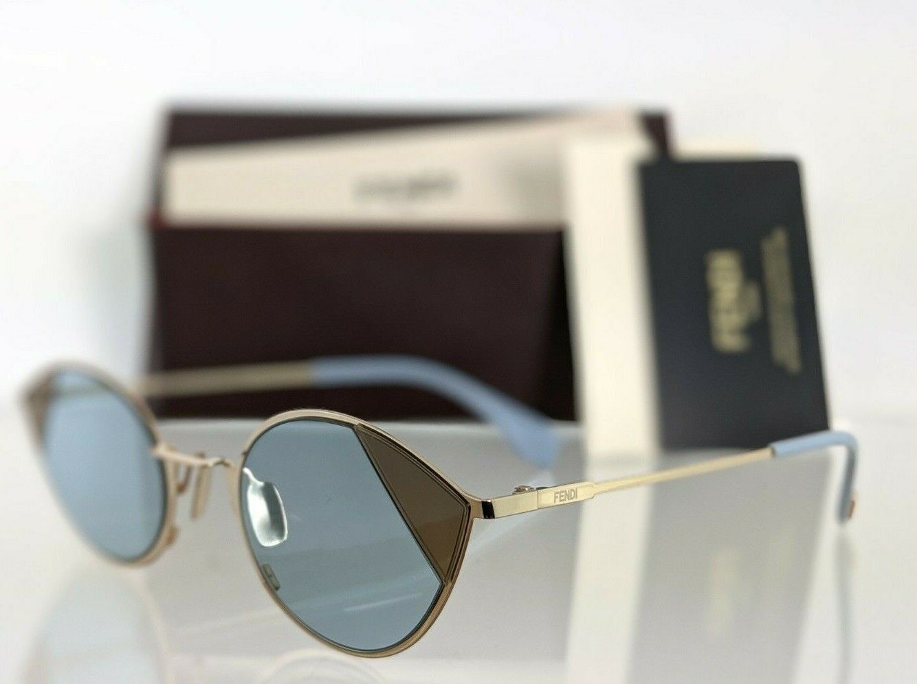Brand New Authentic Fendi FF 0342/S Sunglasses QWU1P Gold Frame 51mm