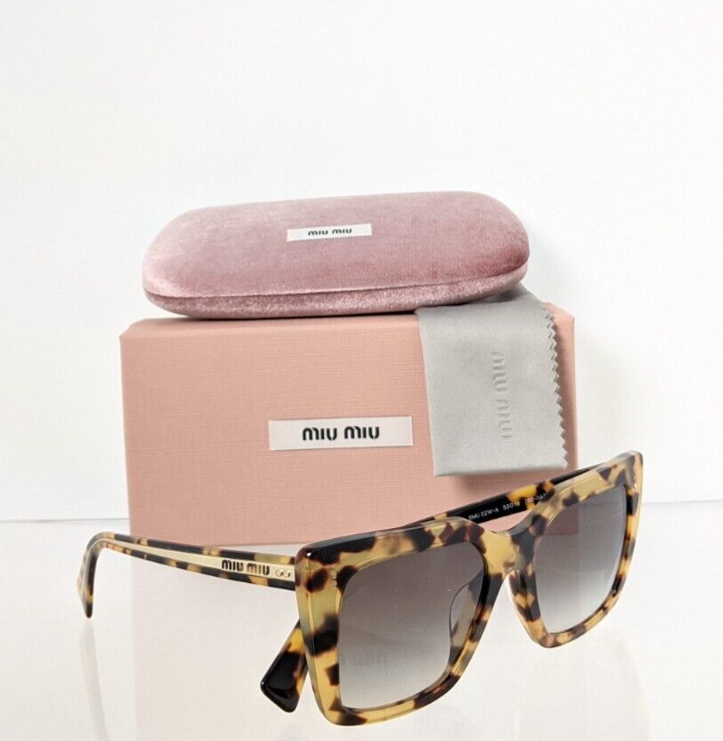 Brand New Authentic MIU MIU SMU 02W-A 7S0-0A7 Sunglasses Tortoise SMU02W Frame