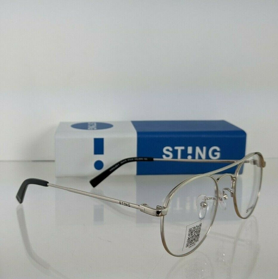 Brand New Authentic Sting Occhiali Eyeglasses Circles 1 VST 410 Col. 0579 Silver