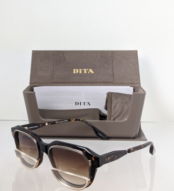 New Authentic Dita Sunglasses VARKATOP DTS 707-A-02 Tort Gold Frame Limited Edi