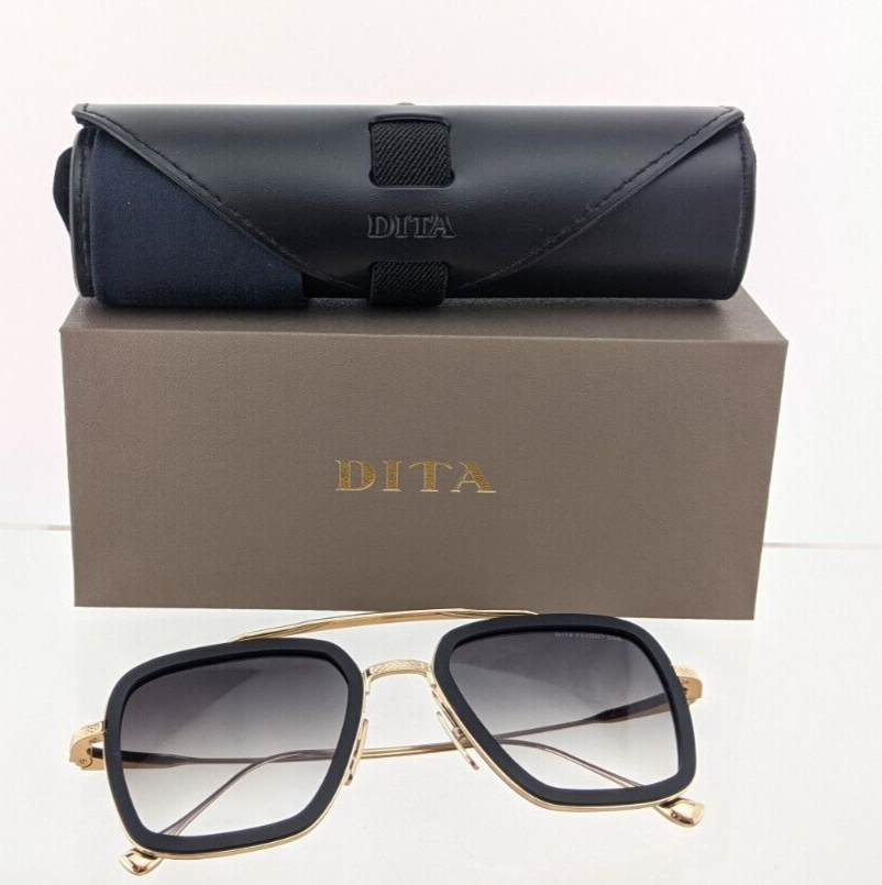 New Authentic Dita Sunglasses Flight 006 7806 B Blk Gld 52Mm Frame