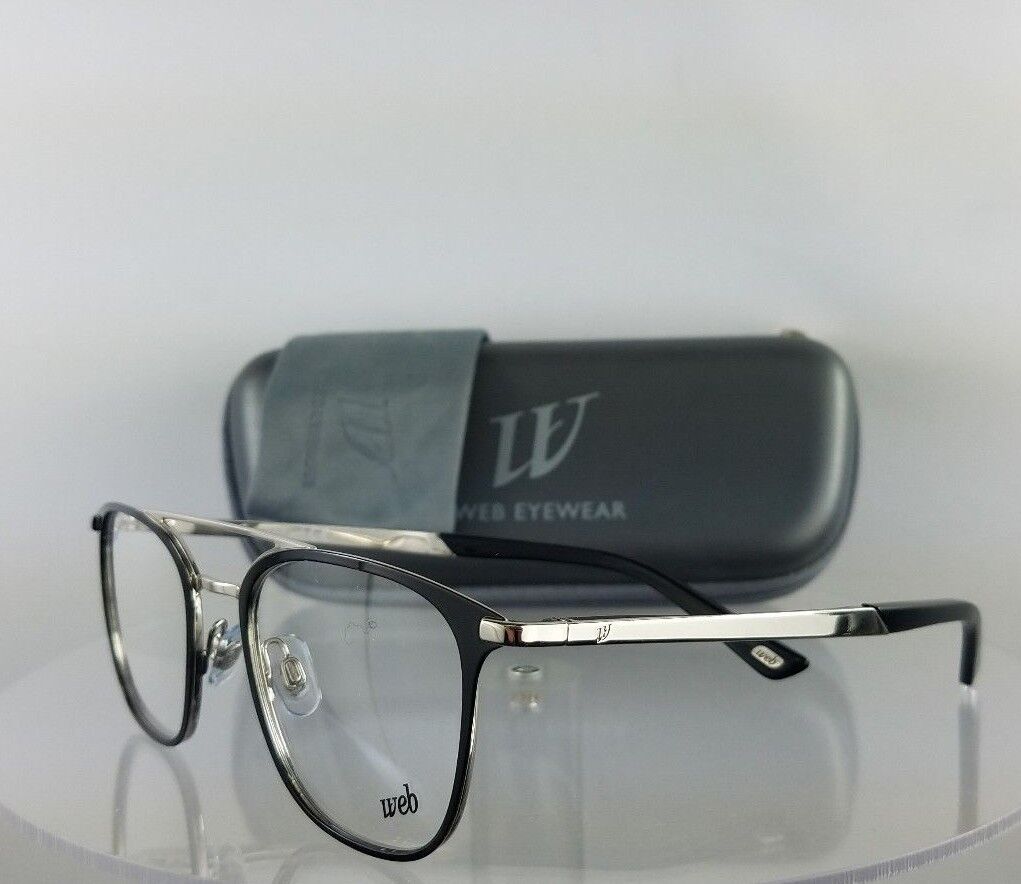 Brand New Authentic Web Eyeglasses WE 5241 Col. 016 Black Silver 49mm