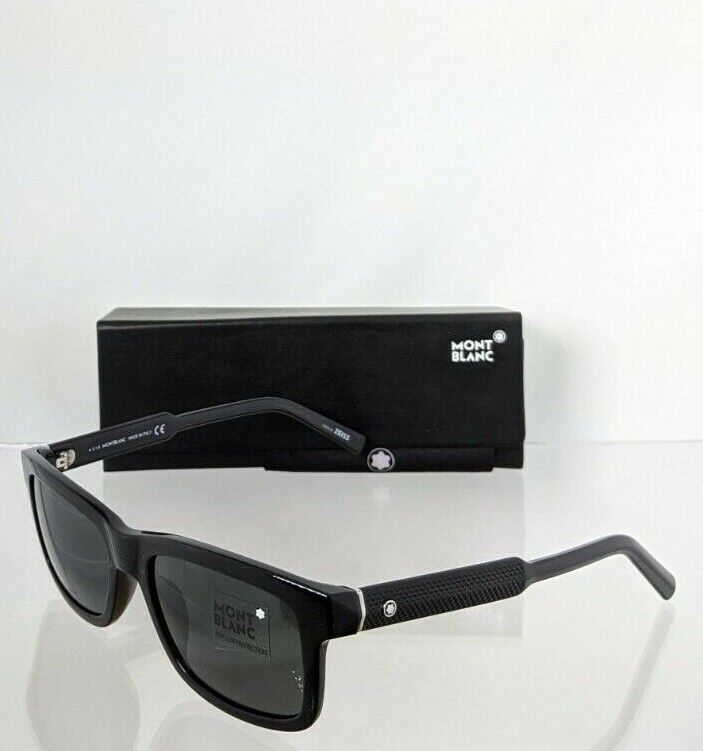 Brand New Authentic Mont Blanc Sunglasses MB653 01N 55mm Black Frame 653