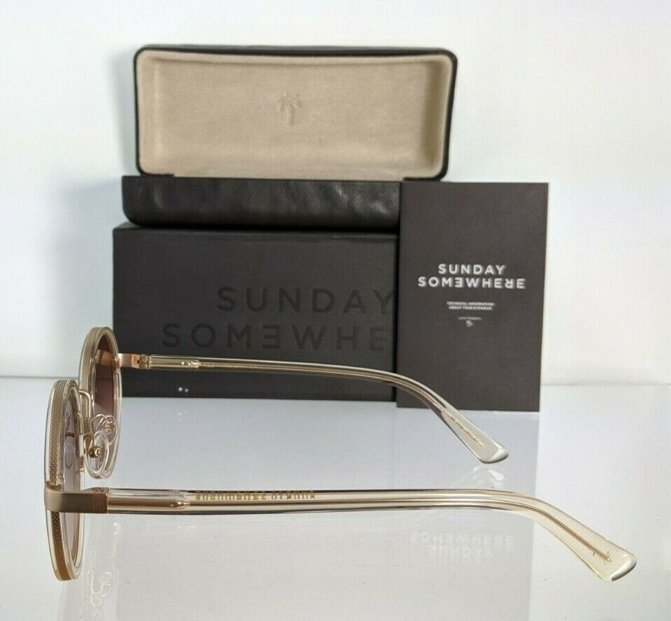 Brand New Authentic SUNDAY SOMEWHERE Sunglasses NED 032 GRY Gold Frame